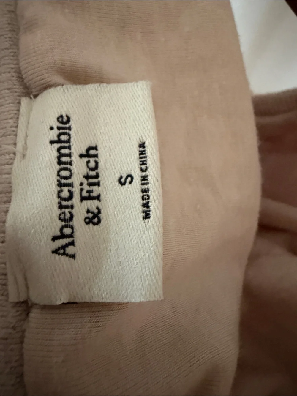 Abercrombie & Fitch Crochet Knit Halter Top in Light Beige